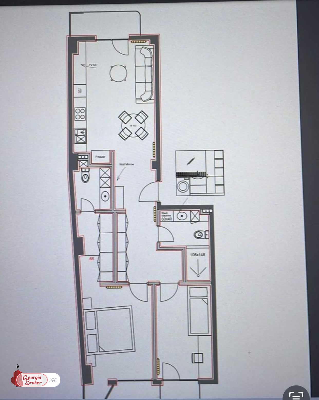 იყიდება ახალი გარემონტებული 3 ოთახიანი ბინა