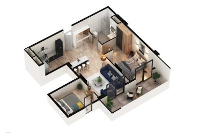 nearly repaired 3-room apartment for sale