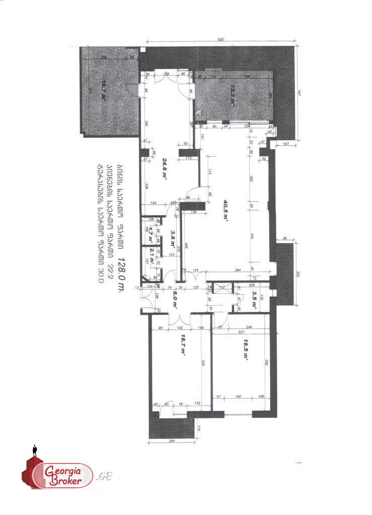 nearly repaired 3-room apartment for sale