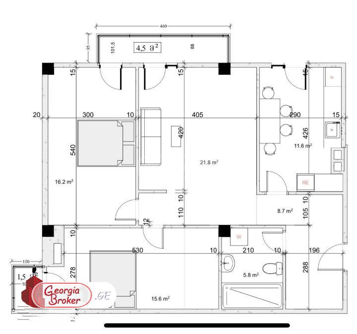 იყიდება ახალი გარემონტებული 4 ოთახიანი ბინა