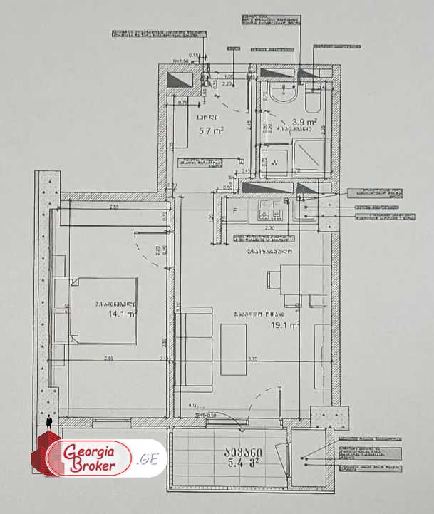 იყიდება ახალი გარემონტებული 2 ოთახიანი ბინა