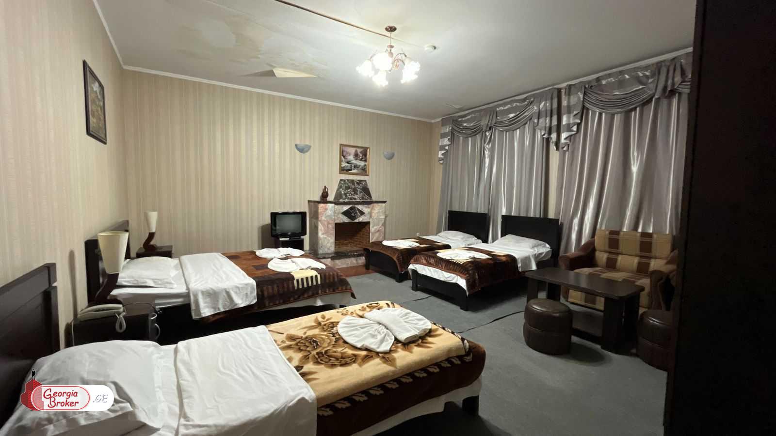 nearly repaired 16-room hotel for rent