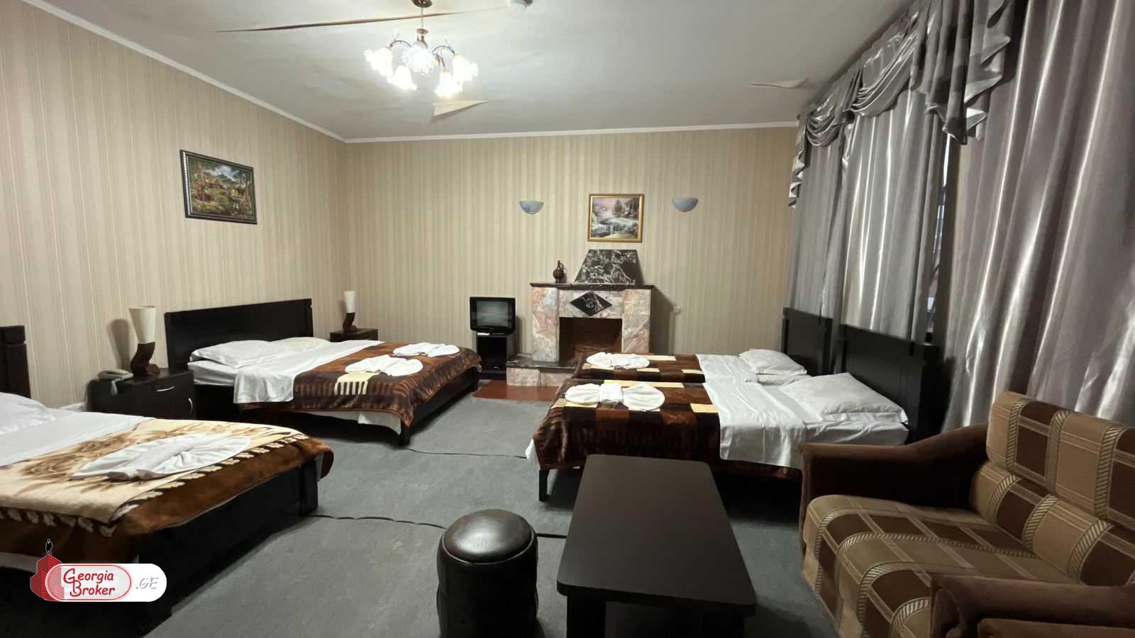 nearly repaired 16-room hotel for rent