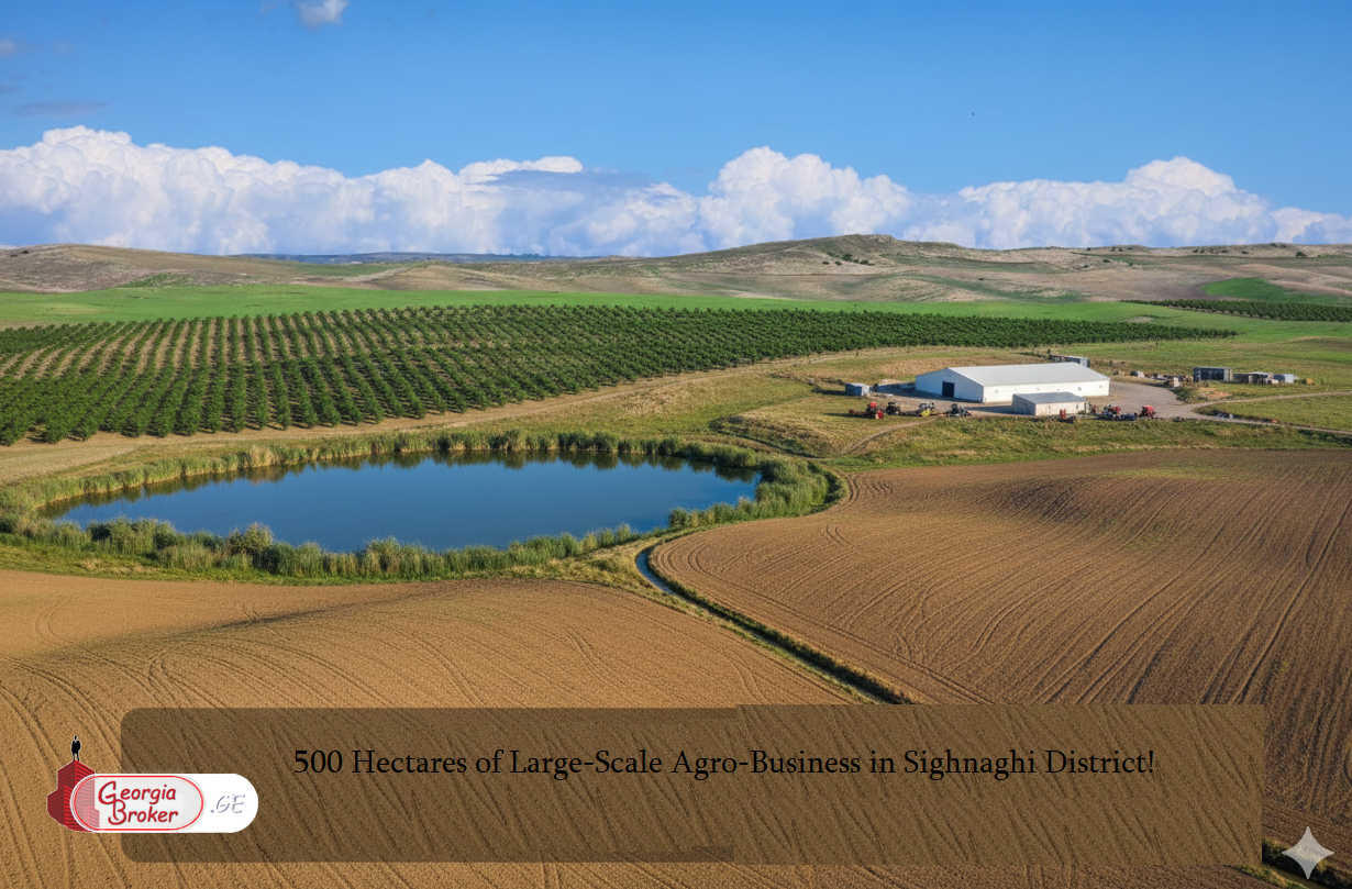 იყიდება 500 ჰა  სამეურნეო მიწის ნაკვეთი სიღნაღის რაიონში