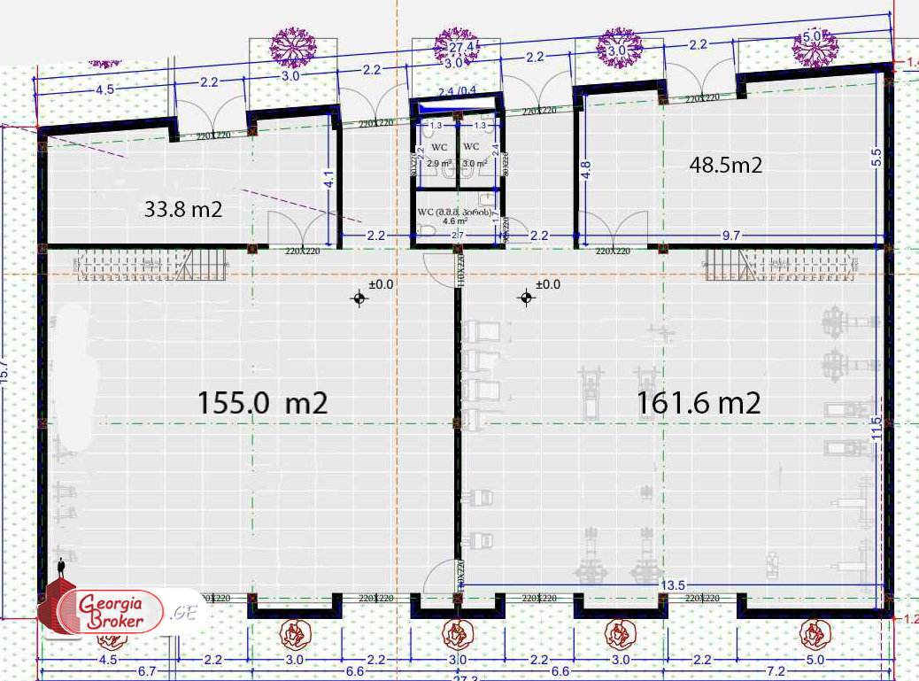 ქირავდება 600კვ.მ შენობა(სპორტ კომპლექსი)