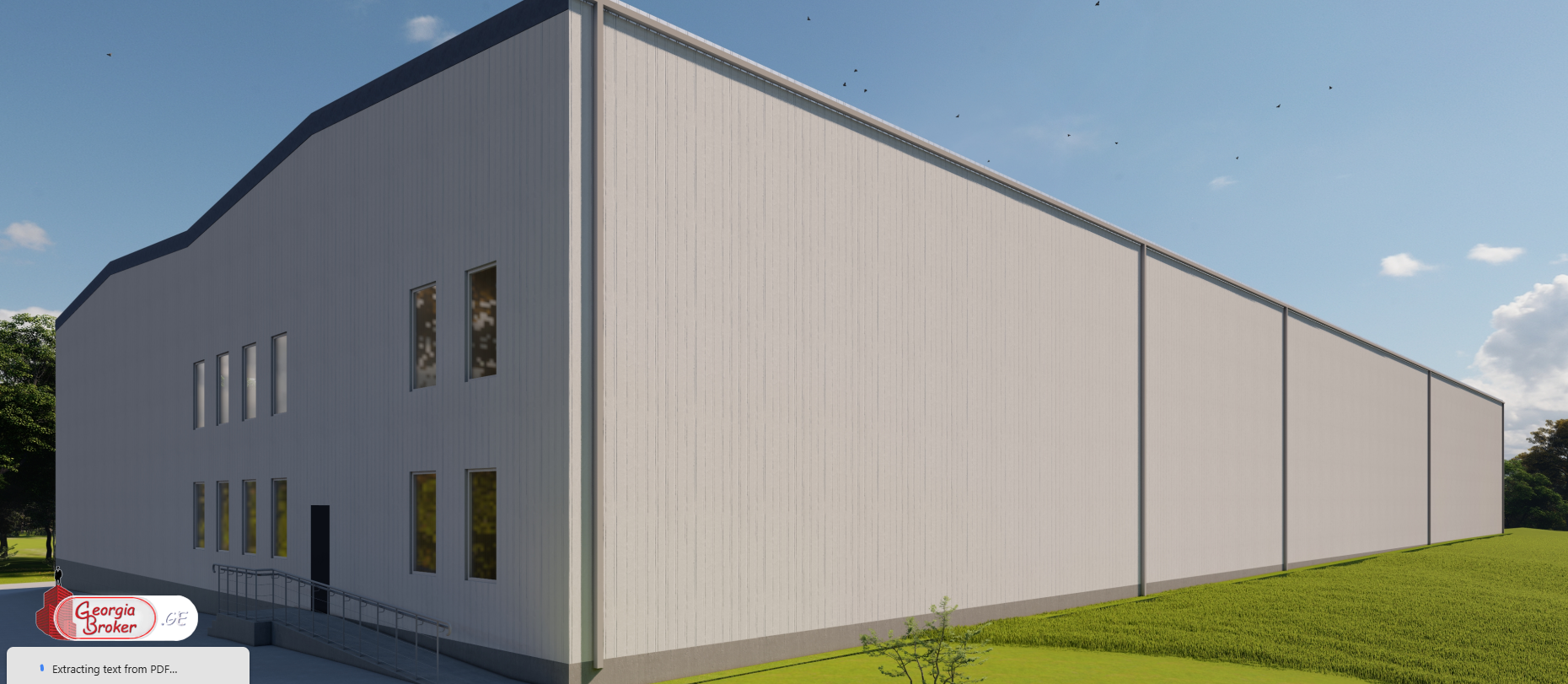 იყიდება არა სასოფლო მიწის ნაკვეთი საწყობის პროექტით