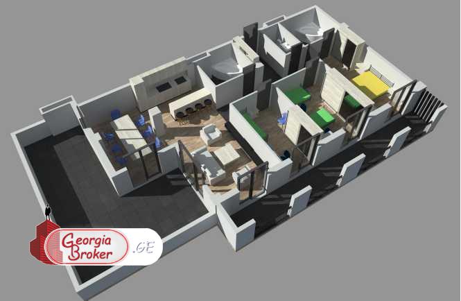 продается квартира с новым ремонтом 4-комнаты