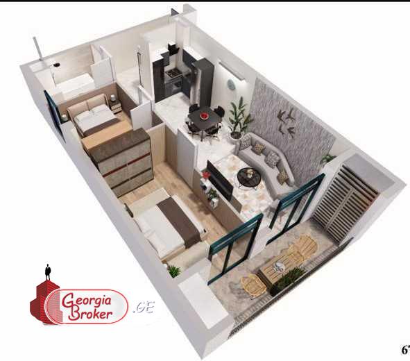 იყიდება ახალი აშენებული 3 ოთახიანი ბინა