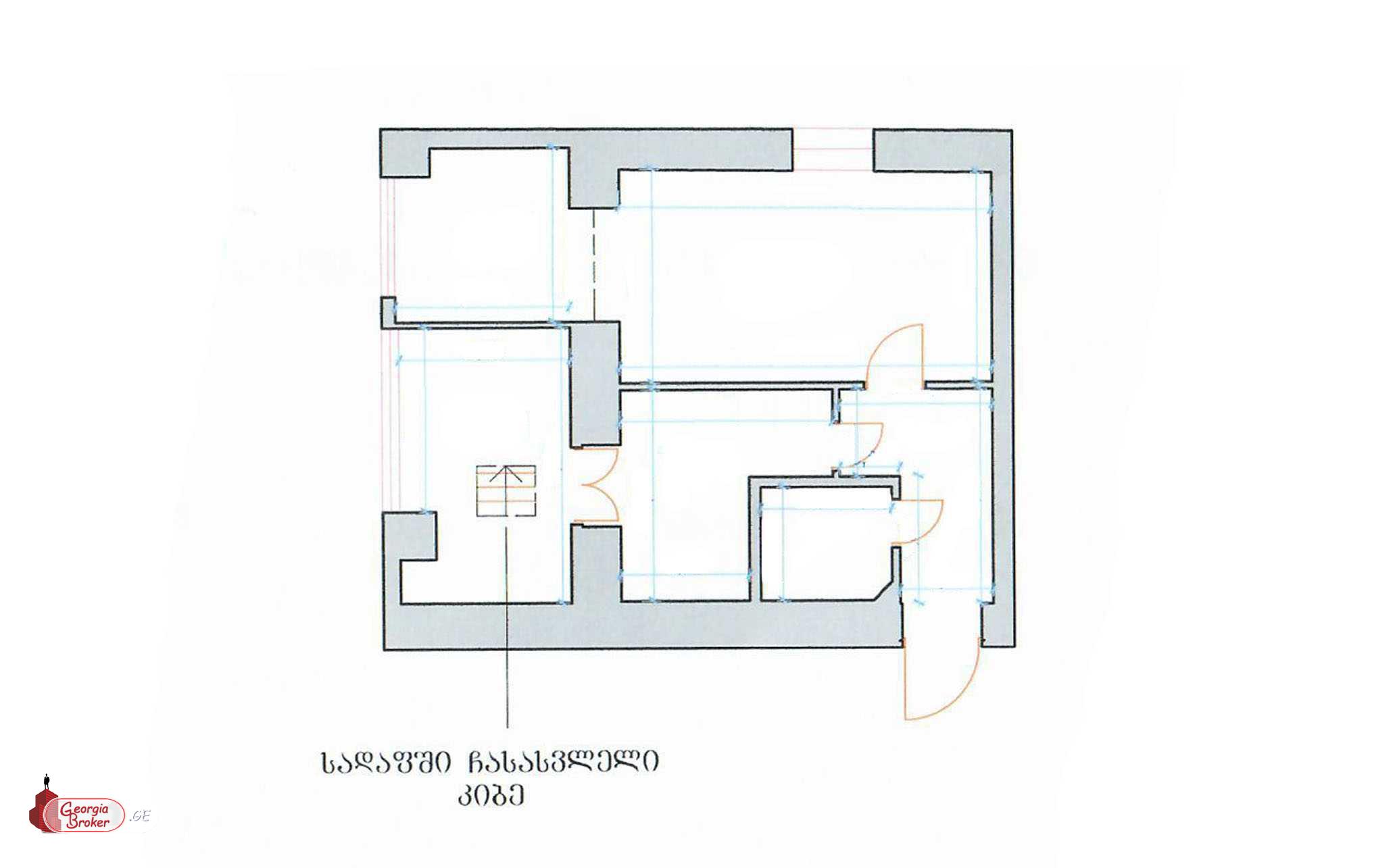 nearly repaired 2-room apartment for sale