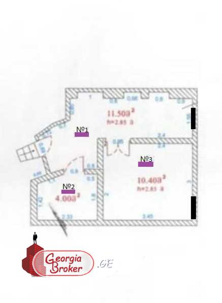 nearly repaired 3-room apartment for sale