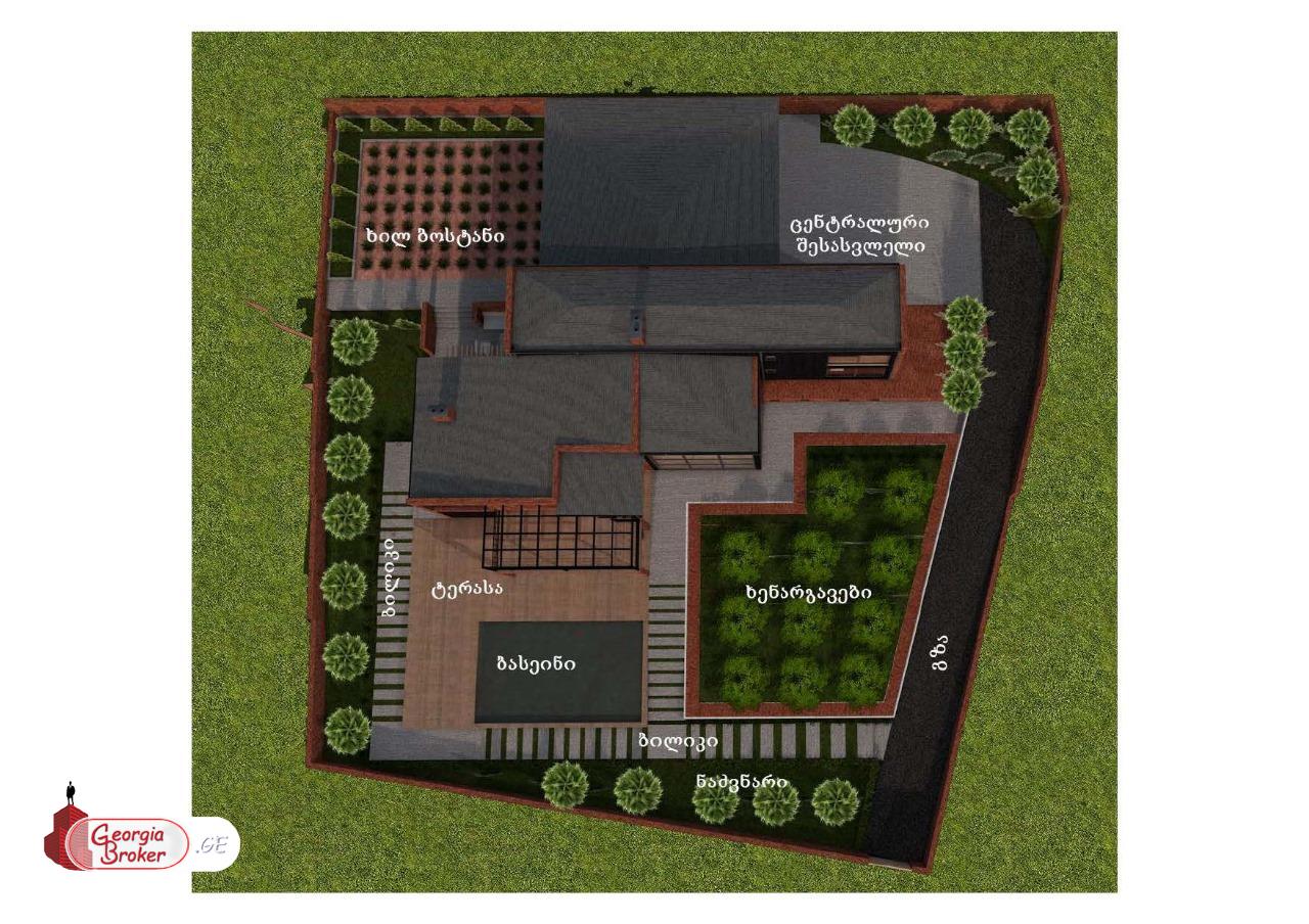 იყიდება ახალი აშენებული 9 ოთახიანი სახლი ბულაჩაურში